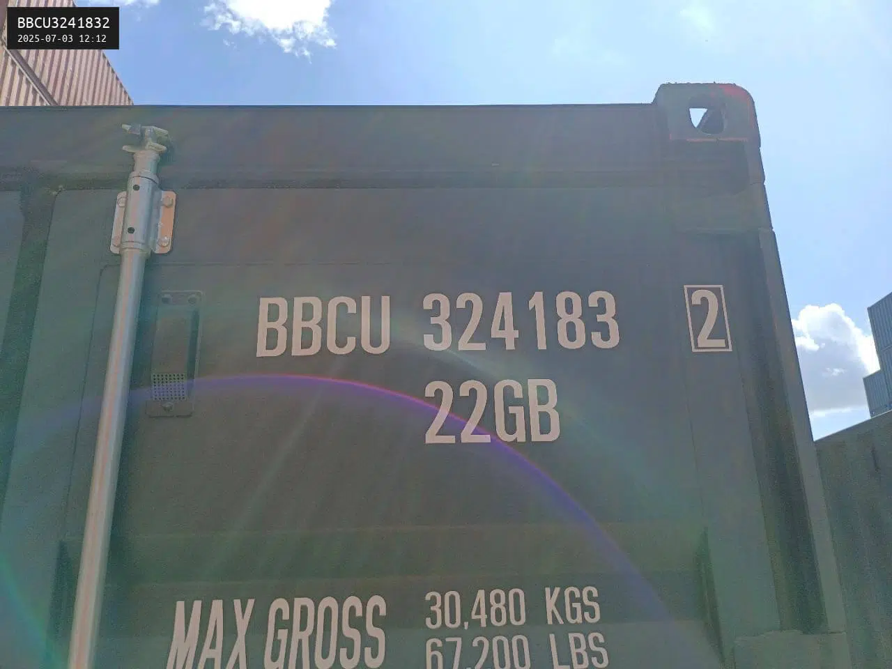 Container 20 pieds Dry – BBCU 324183:2 2