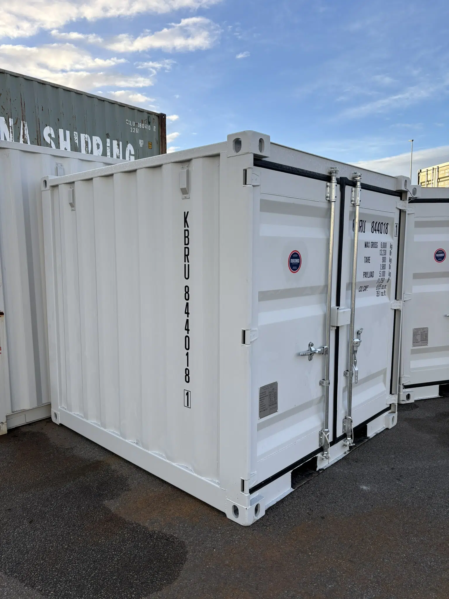 Container 8 pieds Dry 1er voyage – couleur selon disponibilité